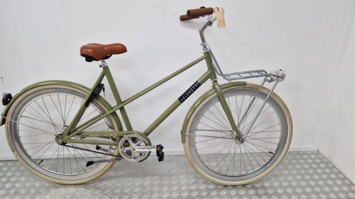 Veloretti Caféracer stadsfiets 53 cm groen, vooraanzicht