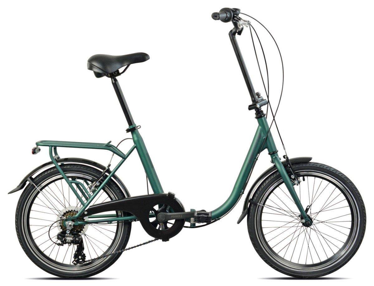 Limoges Vouwfiets 20 inch in groen met opklapbare pedalen