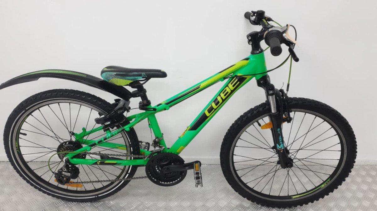 Cube Race Series mountainbike 24 inch groen, tweedehands