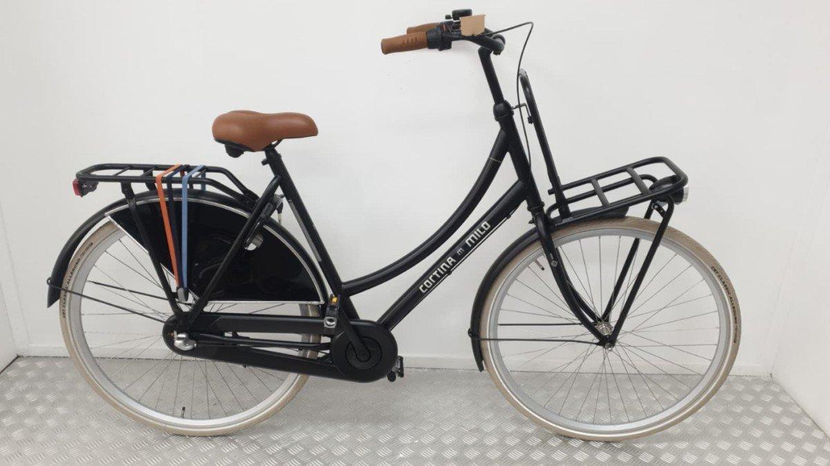 Cortina Milo transportfiets 57 cm zwart, tweedehands