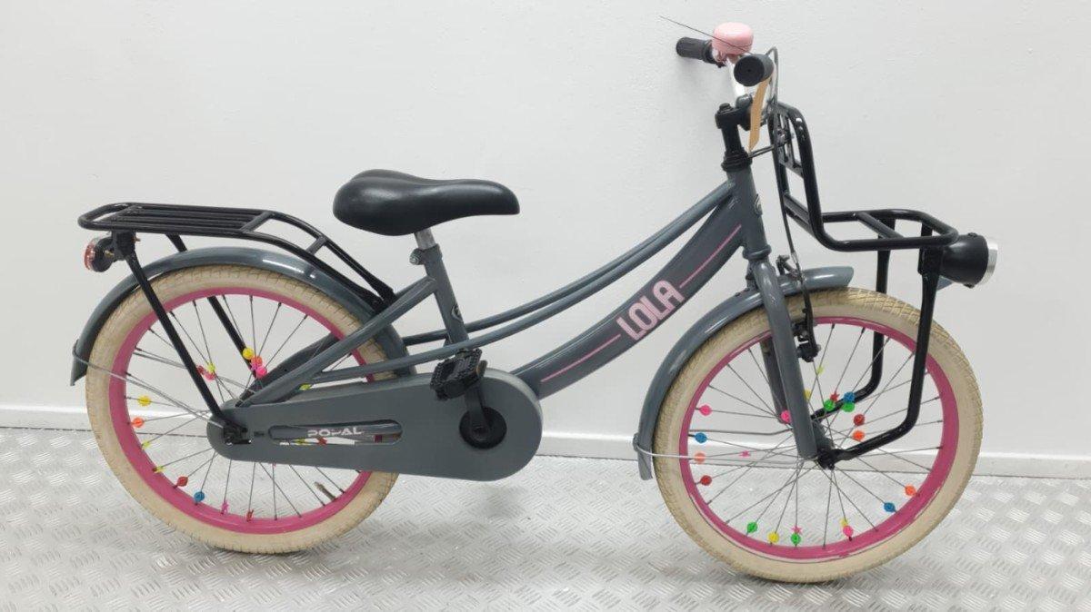 Popal Lola kinderfiets 20 inch grijs, tweedehands