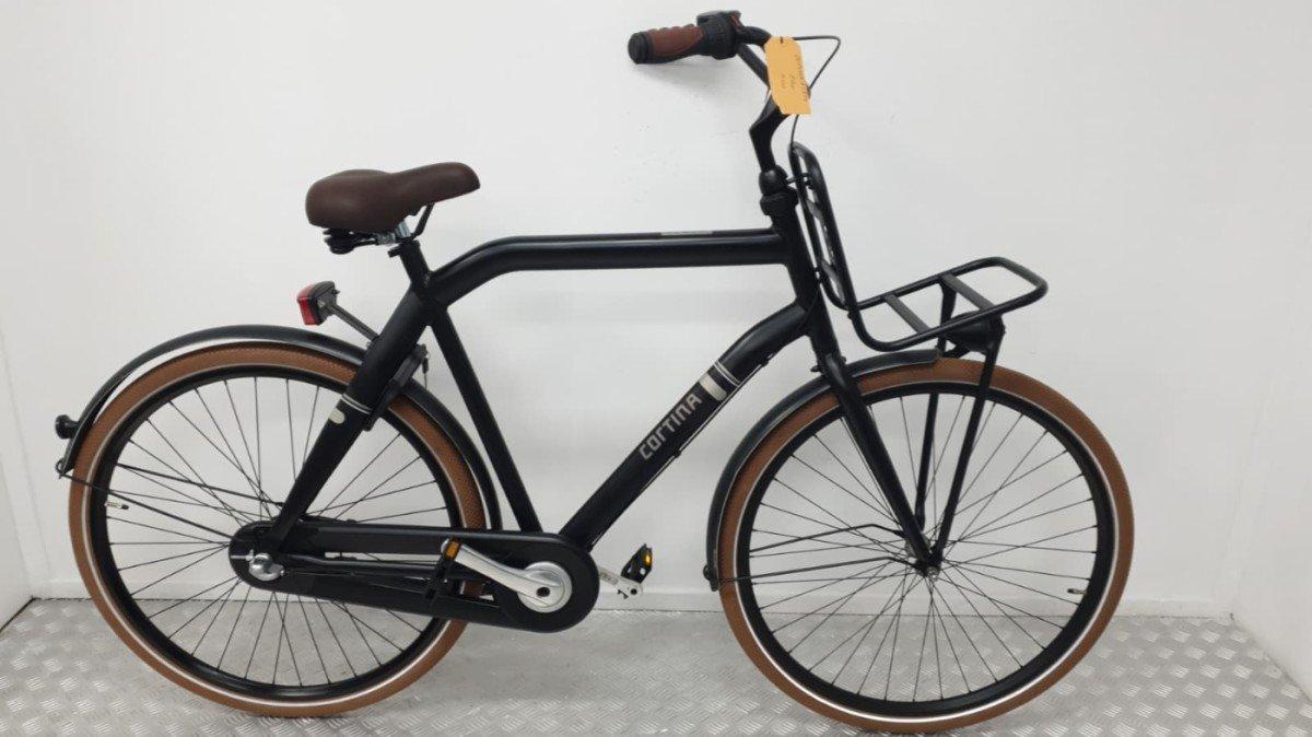 Cortina Crush transportfiets 61 cm zwart, zijaanzicht