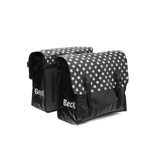 Beck Classic dubbele fietstas achter in zwart