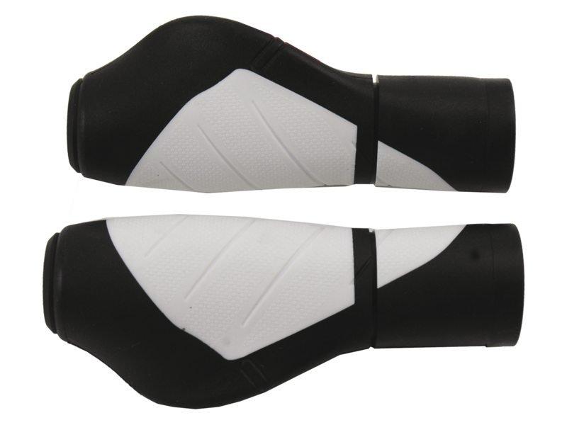 Simson Ergonomics handvatten zwart/wit voor fiets