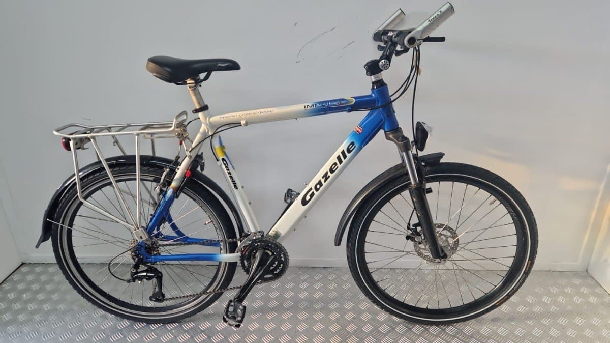 Gazelle Impulse hybride fiets 56 cm blauw-wit, tweedehands