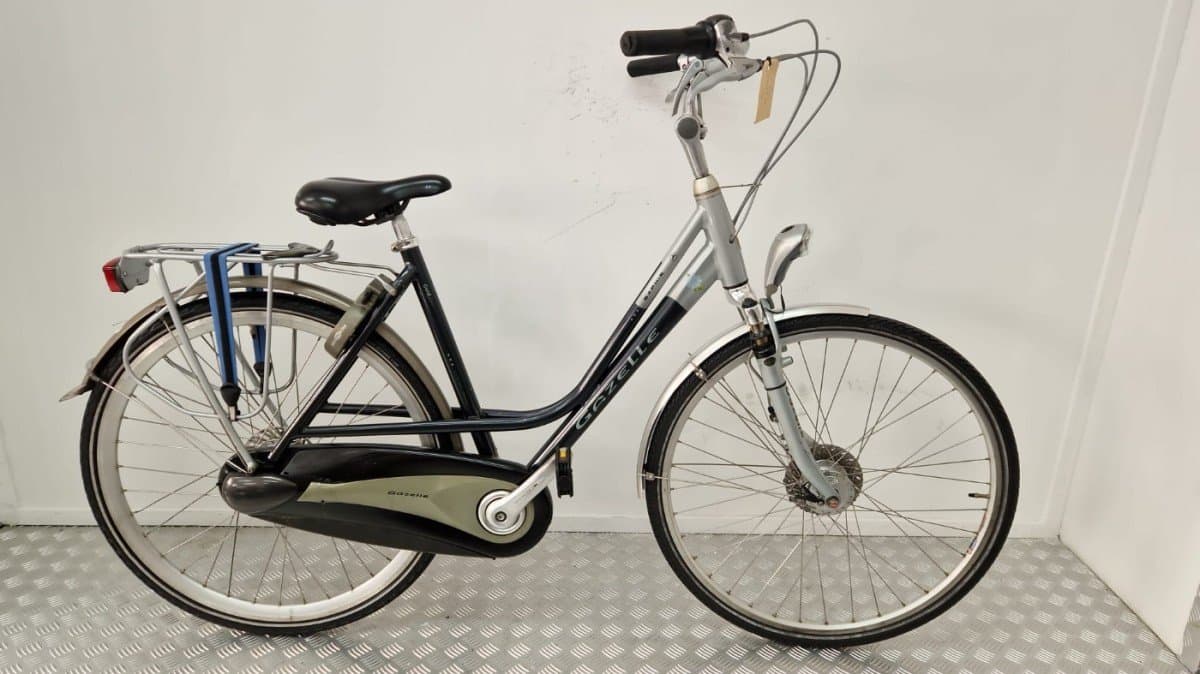 Gazelle Saphir stadsfiets 54cm grijs zwart, tweedehands