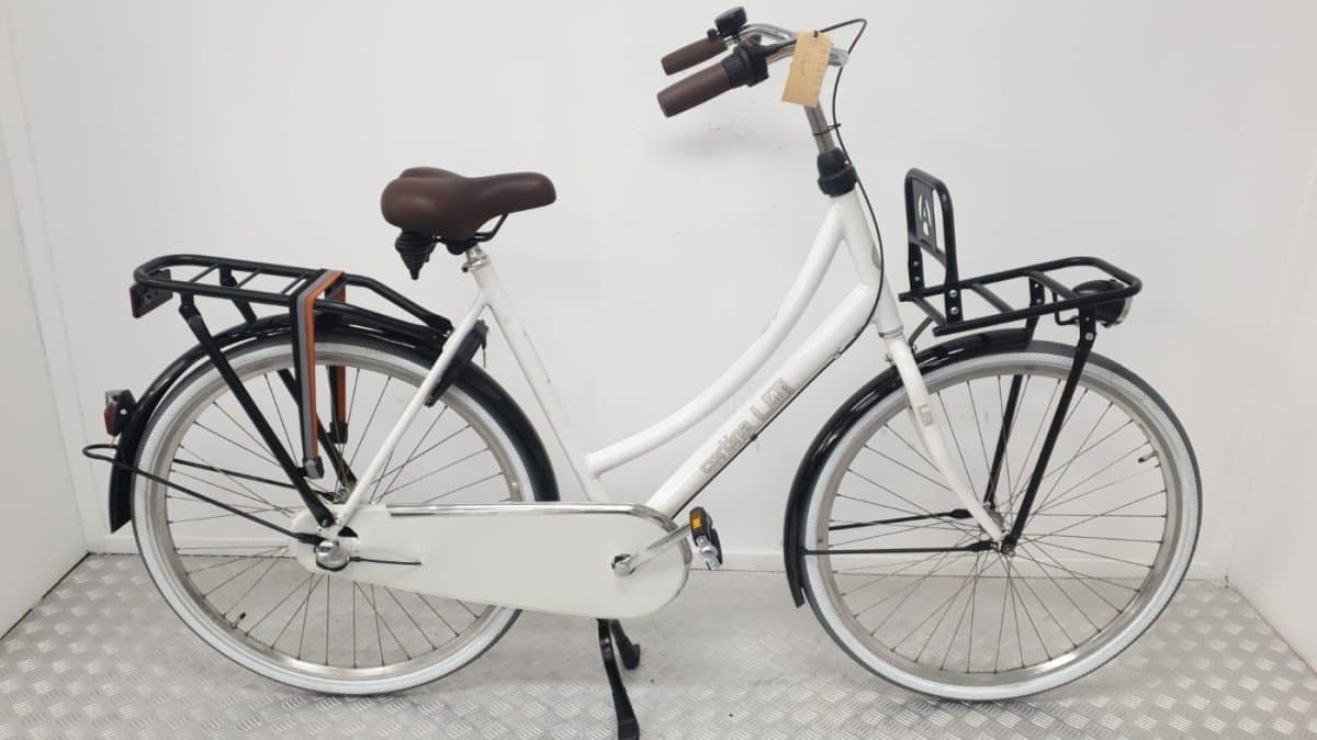 Cortina U4 Transport 57cm witte transportfiets, vooraanzicht