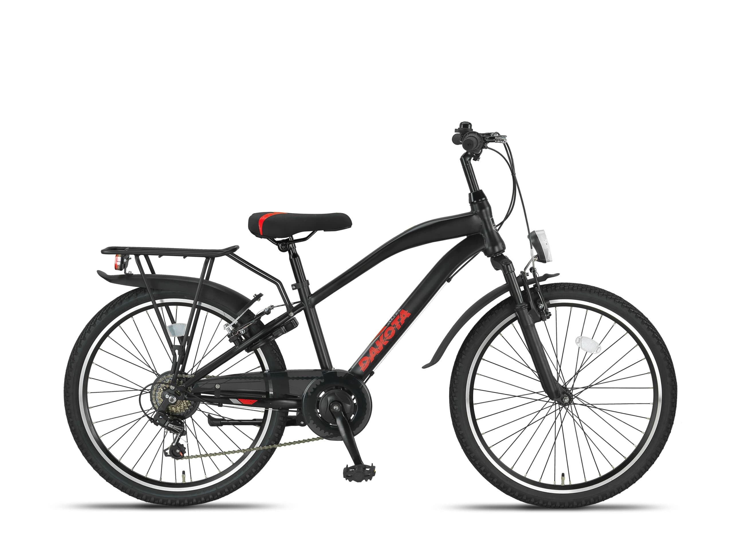 Altec Dakota mountainbike 24 inch, zwart-rode afwerking
