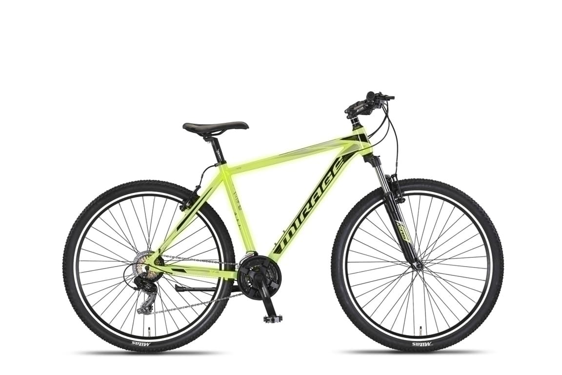 Umit Mirage 29 inch mountainbike lime, vooraanzicht