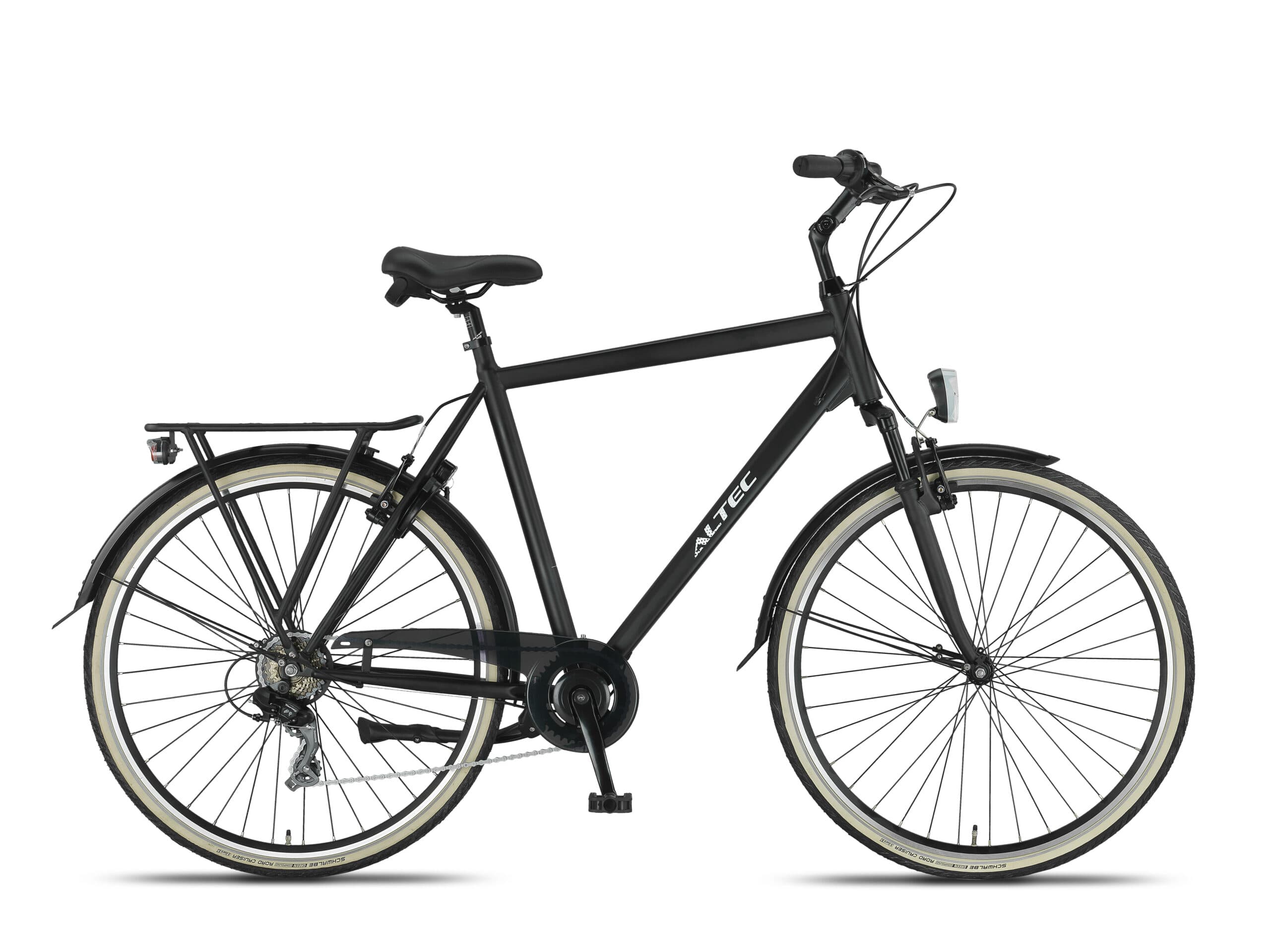Altec Verona stadsfiets 52cm mat zwart, vooraanzicht