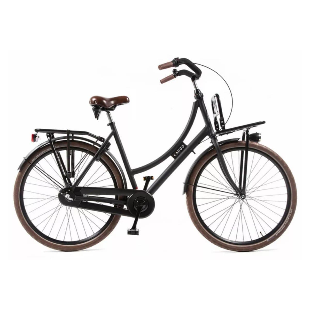 Avalon Cargo D57 cm transportfiets in mat zwart
