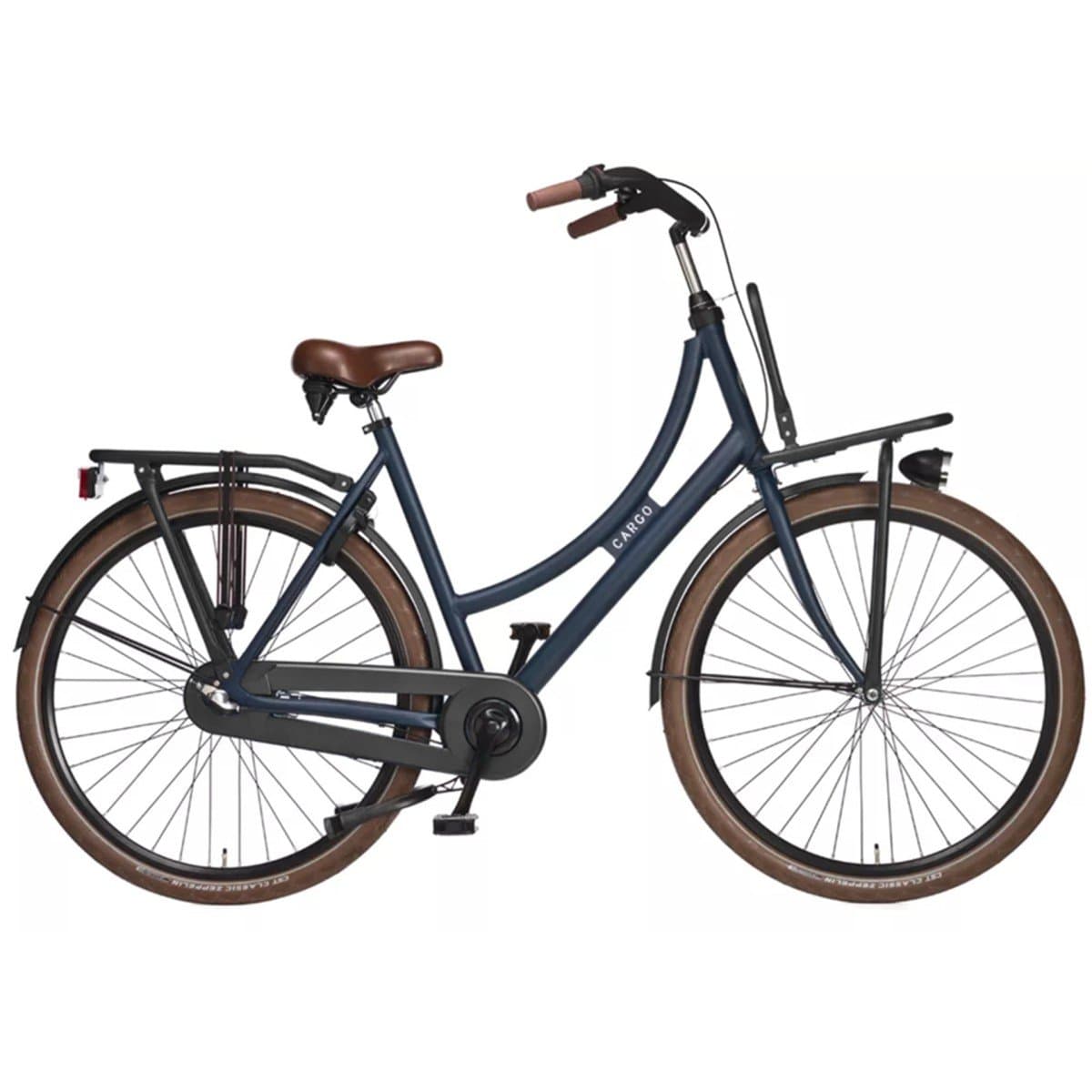 Avalon Cargo transportfiets 57cm mat blauw vooraanzicht