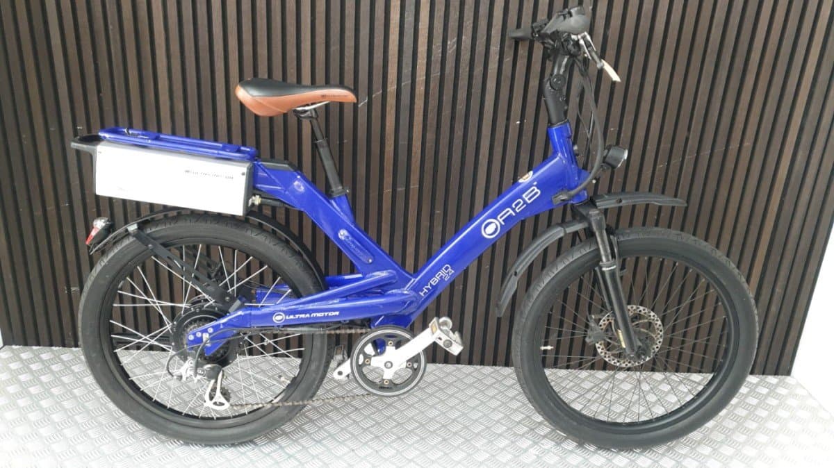 A2B Hybrid 24 fatbike blauw, 45 cm, tweedehands