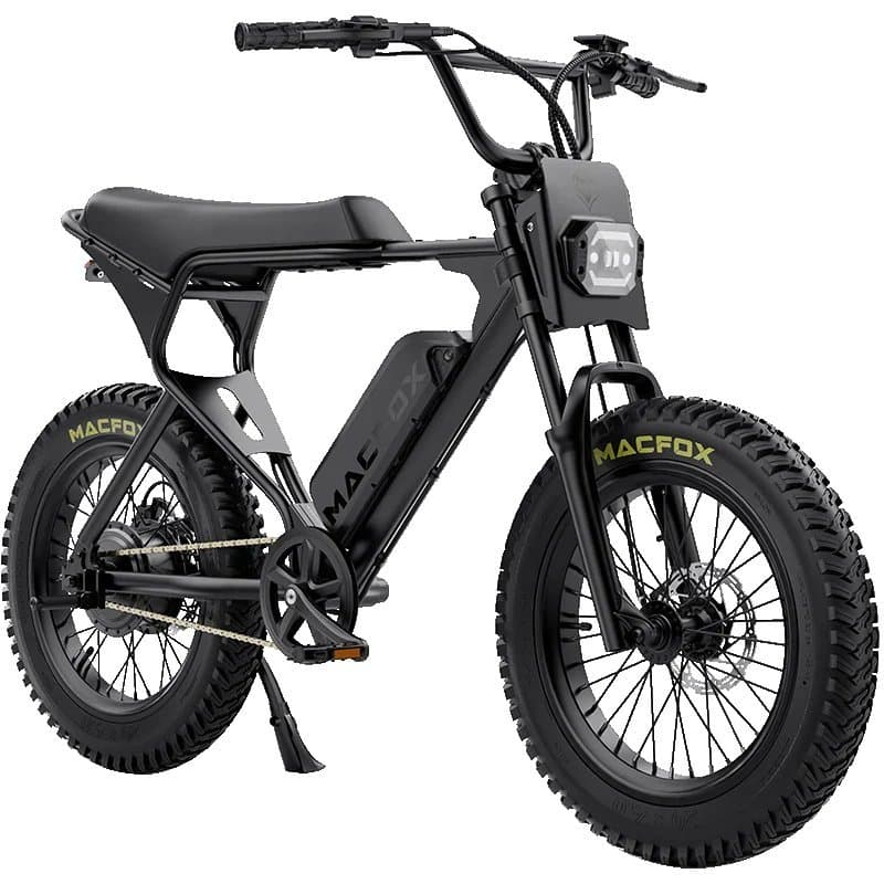 Macfox X1 zwarte elektrische fatbike mountainbike 20 inch