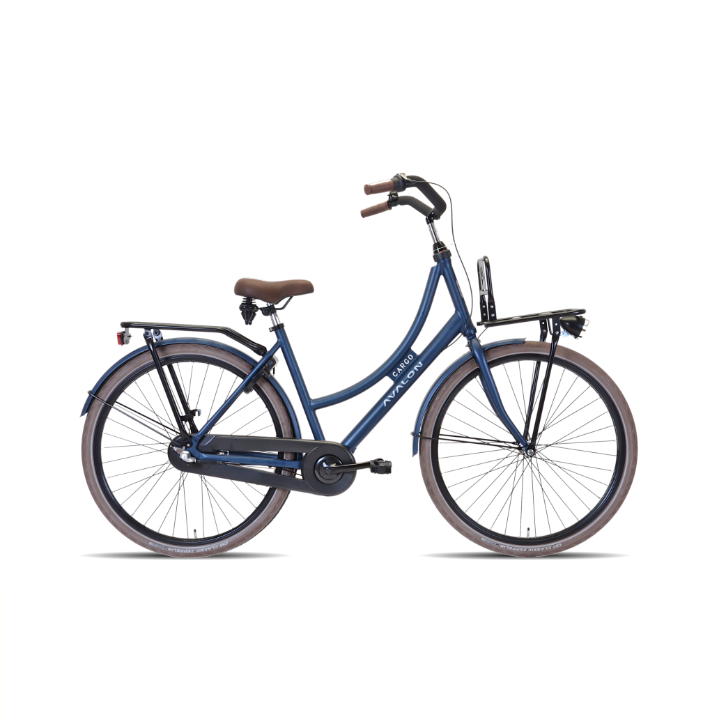 Avalon Cargo transportfiets 57 cm mat blauw met voordrager