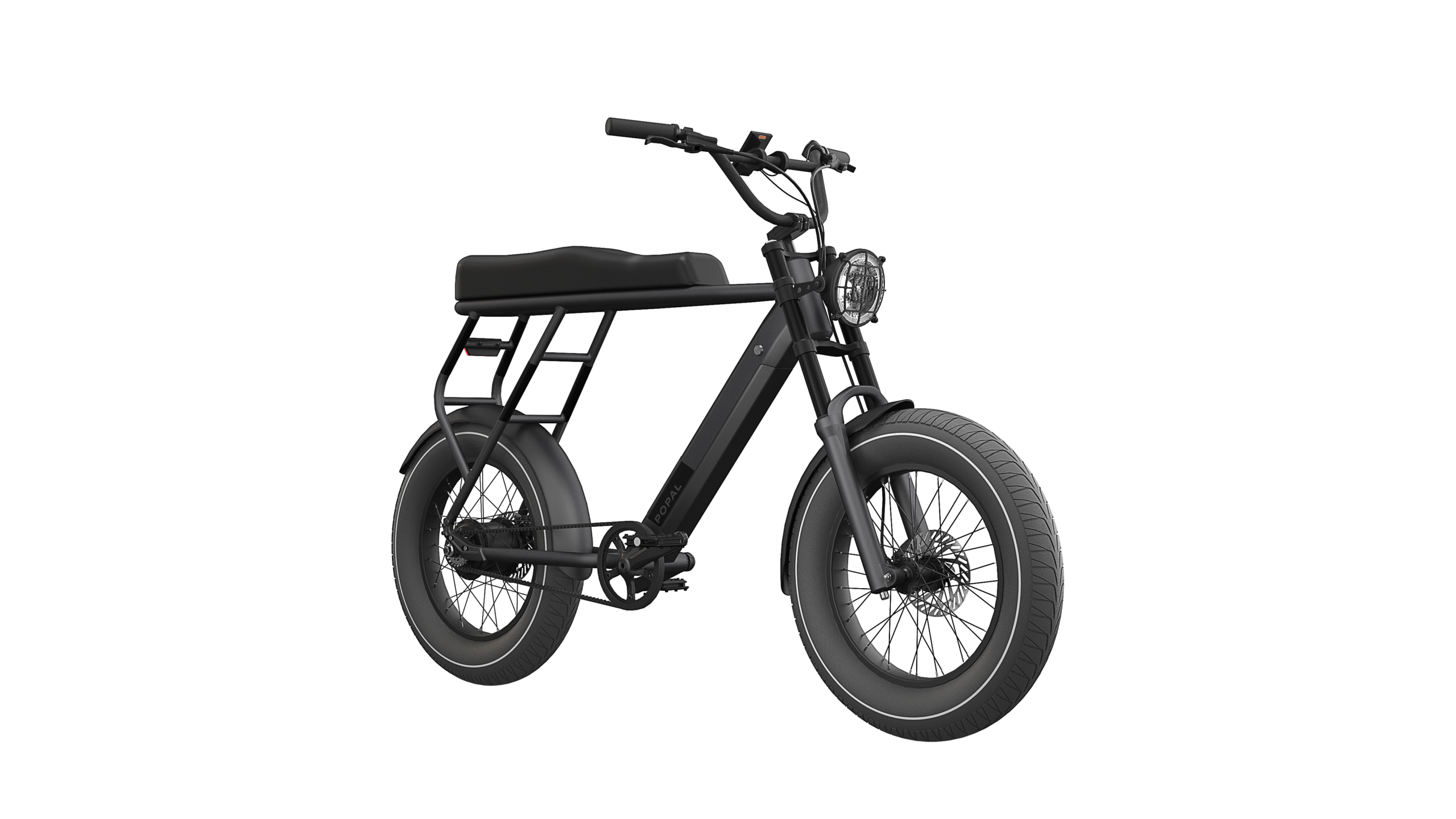 Popal GTX zwarte elektrische fatbike 20 inch vooraanzicht