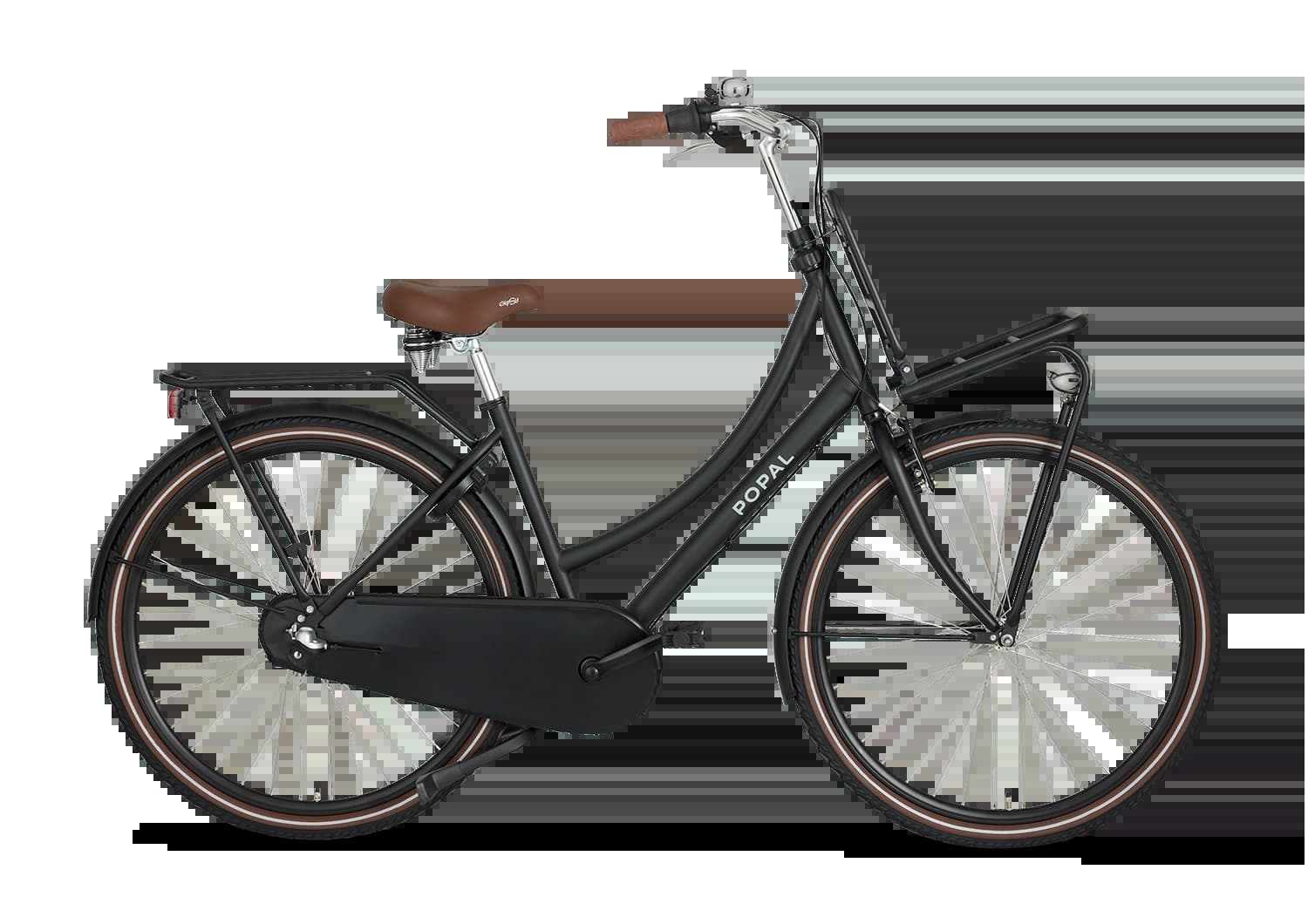 Popal Daily Dutch Basic+ zwarte elektrische stadsfiets 28 inch