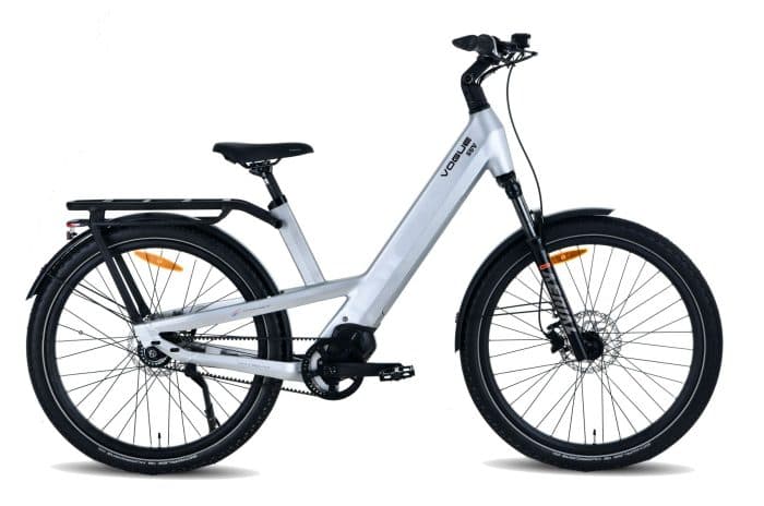 Vogue SUV elektrische fiets 49 cm zwart/zilver met Shimano middenmotor