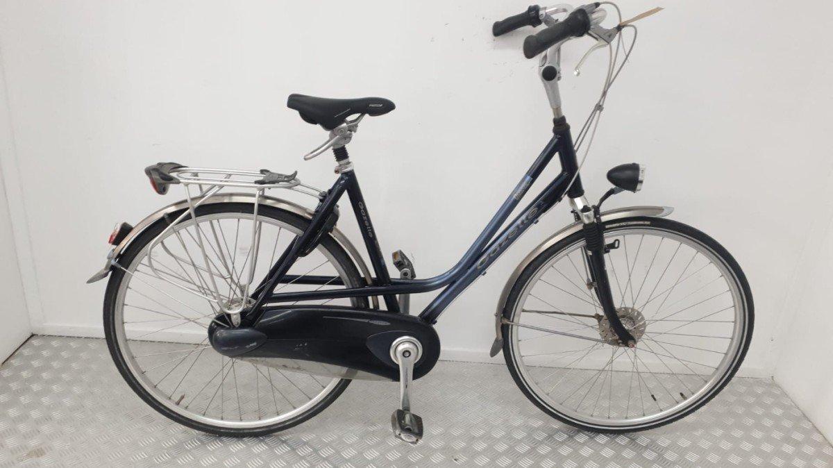 Gazelle Davos stadsfiets 53 cm zwartblauw, zijaanzicht
