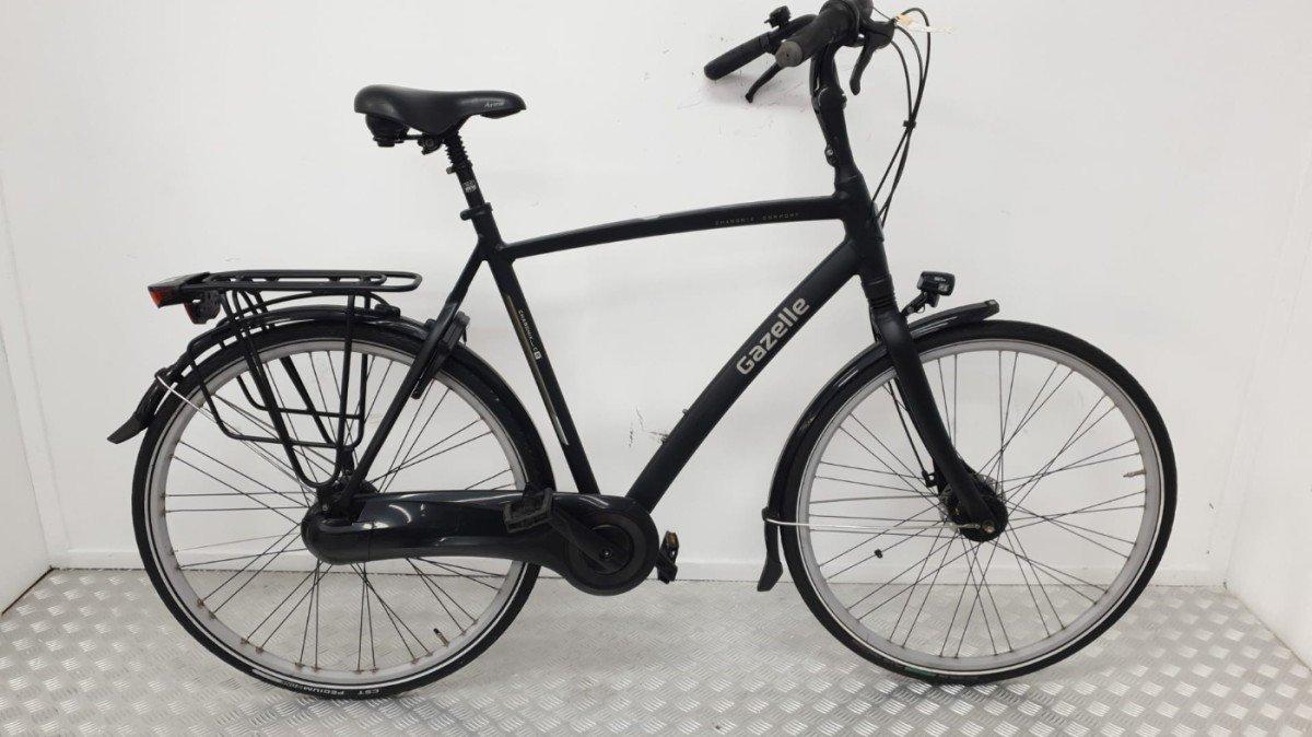 Gazelle Chamonix C8 stadsfiets 61 cm zwart, vooraanzicht
