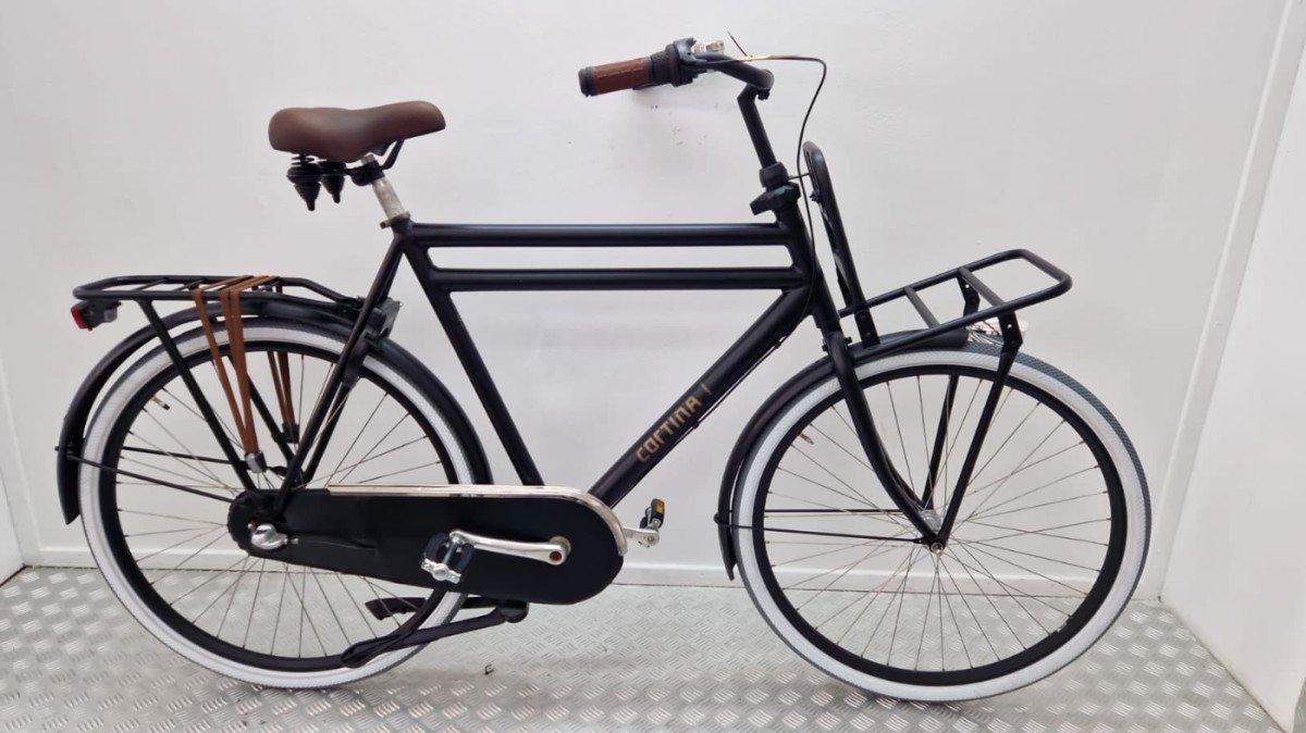 Cortina U4 transportfiets 62 cm in zwart, tweedehands
