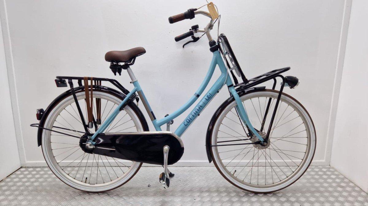 Cortina U4 transportfiets 50 cm in lichtblauw, tweedehands