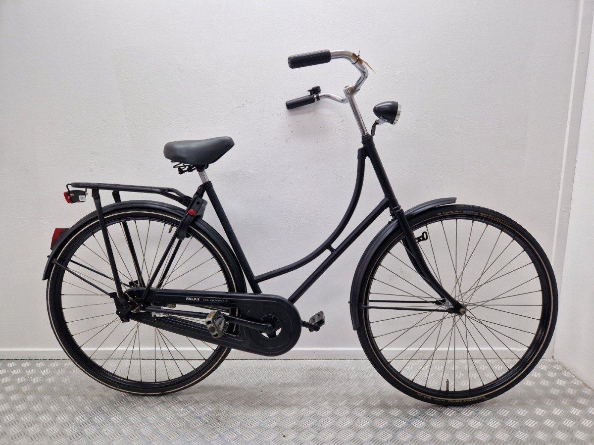 Merkloos Omafiets 56 cm zwart, tweedehands
