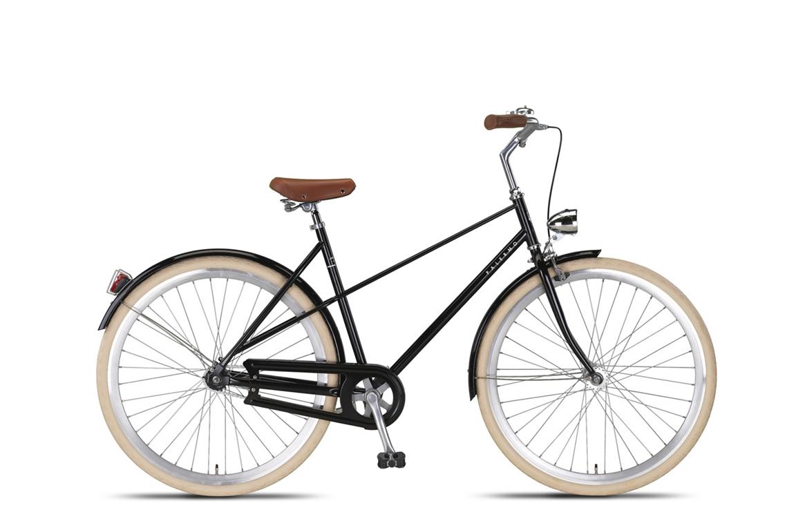 Altec Palermo 1T damesfiets in glans zwart, zijaanzicht