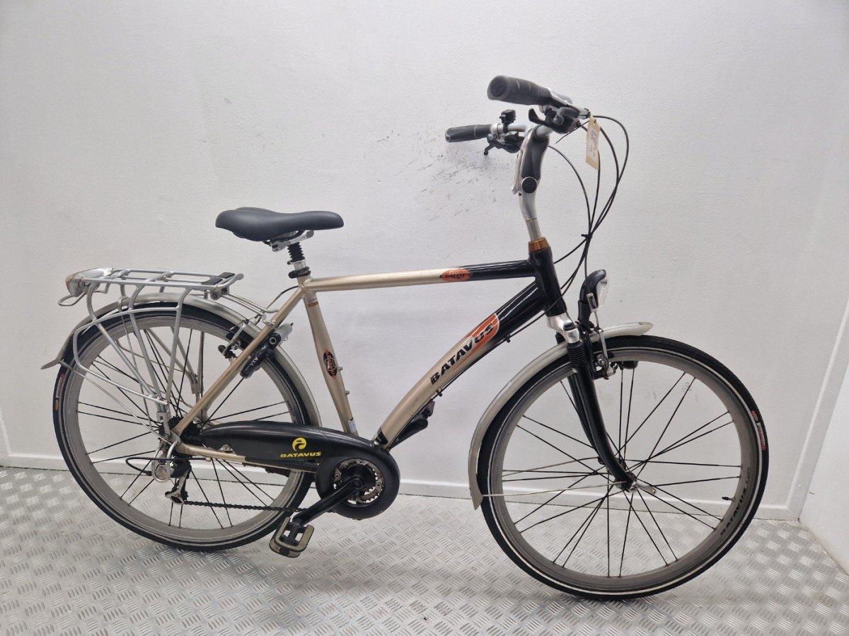 Batavus Europe heren stadsfiets 53 cm grijs, aanzicht van links