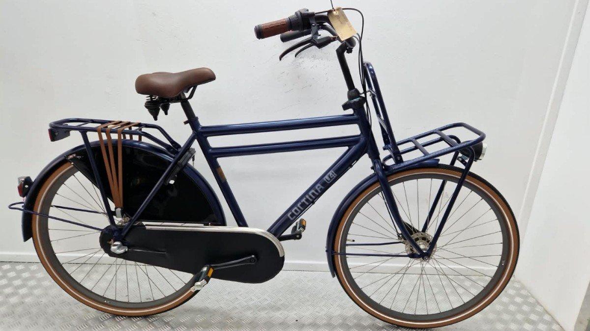 Cortina U4 transportfiets 57 cm blauw, tweedehands