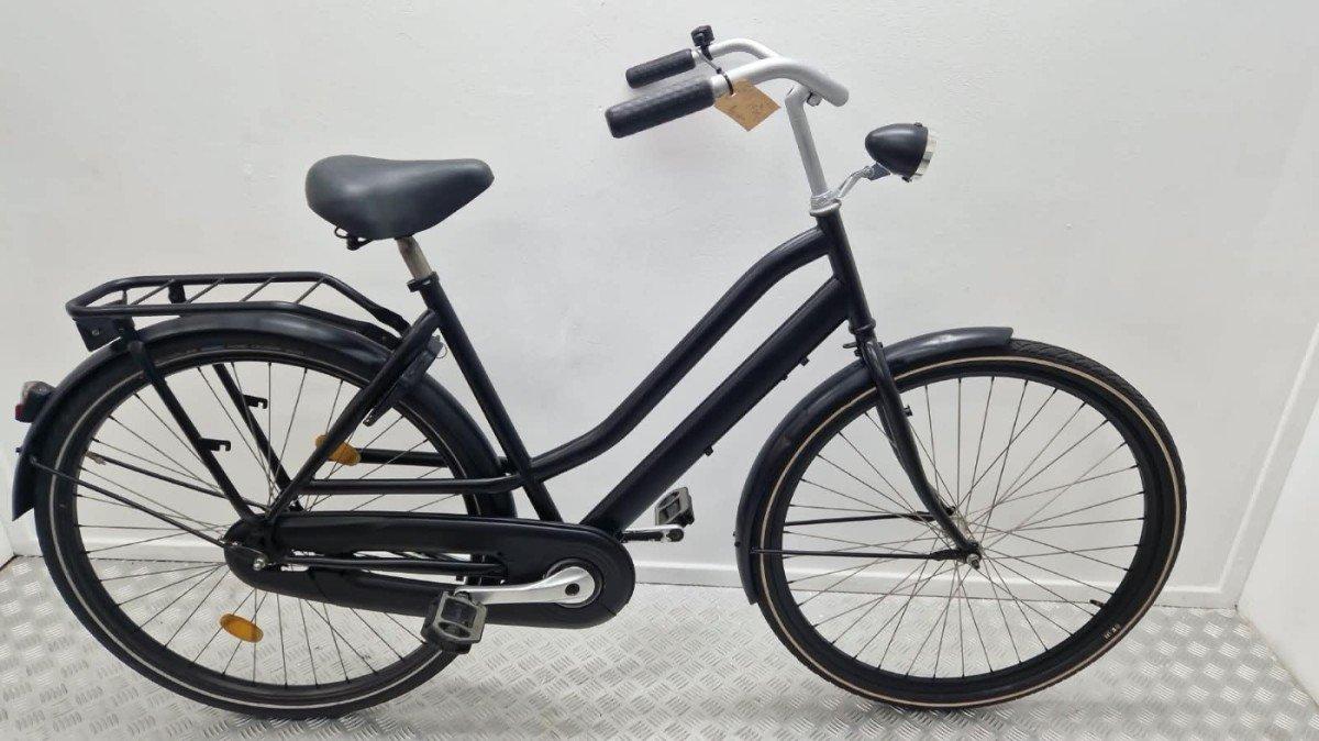 Budgetbike Omafiets 55 cm zwart, vooraanzicht