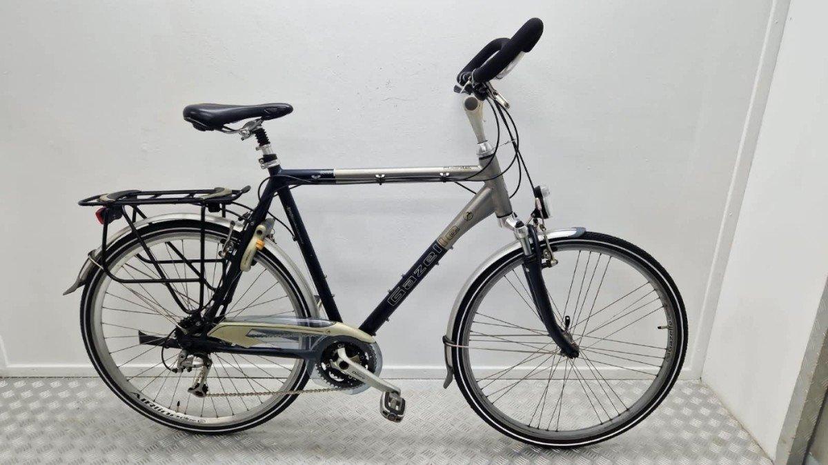 Gazelle Fuente grijszwarte stadsfiets 28 inch