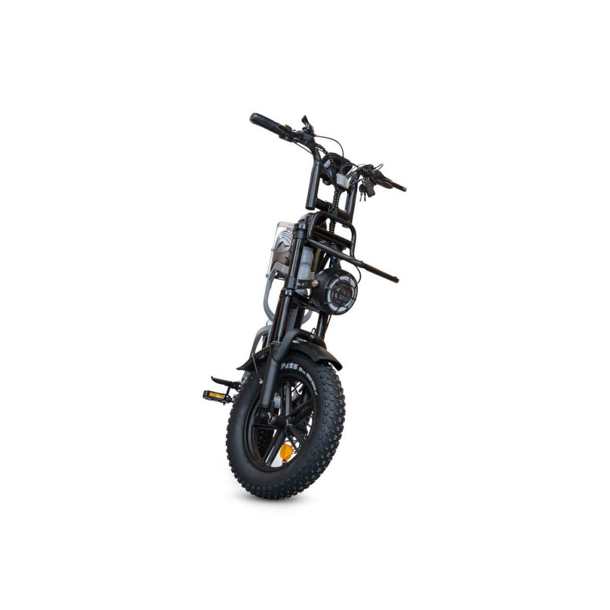 QMWheels V20 Mini elektrische fatbike grijs met laag instapframe