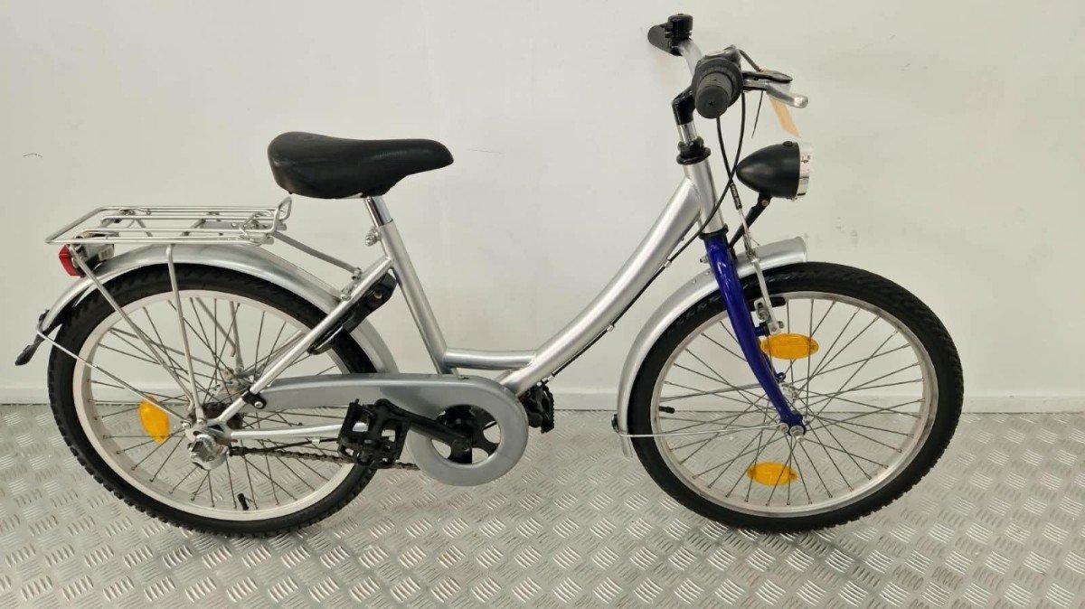 Merkloze kinderfiets 24 inch grijs, tweedehands