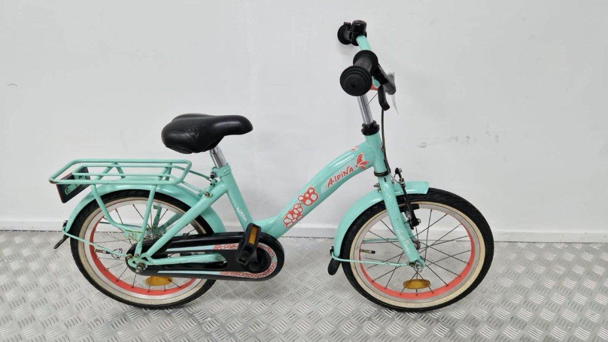 Alpina kinderfiets 16 inch in licht blauw met V-brakes en terugtraprem
