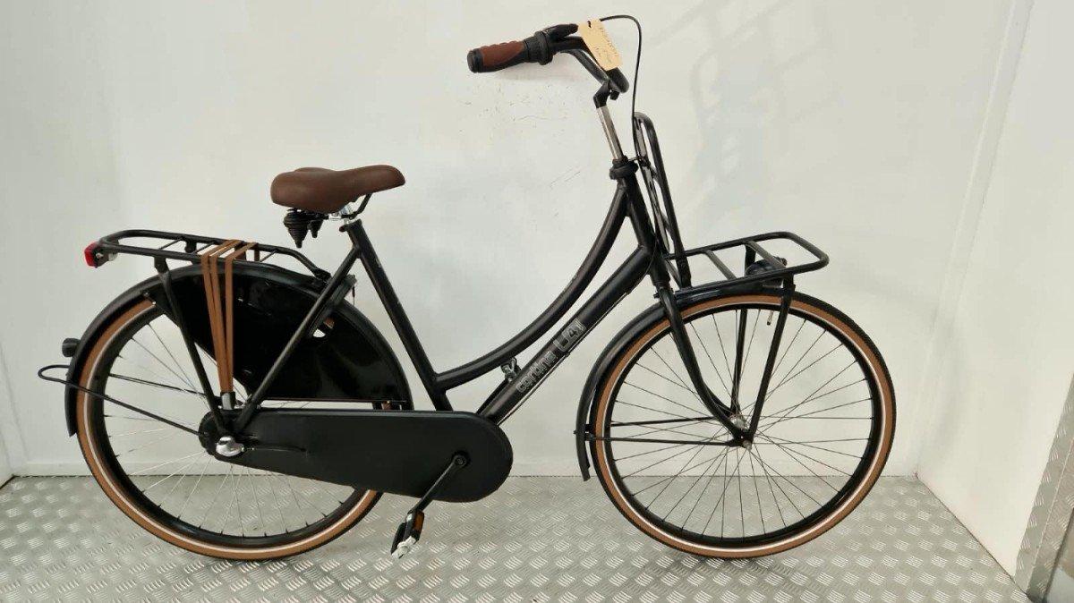 Cortina U4 transportfiets 57 cm zwart met bagagedrager