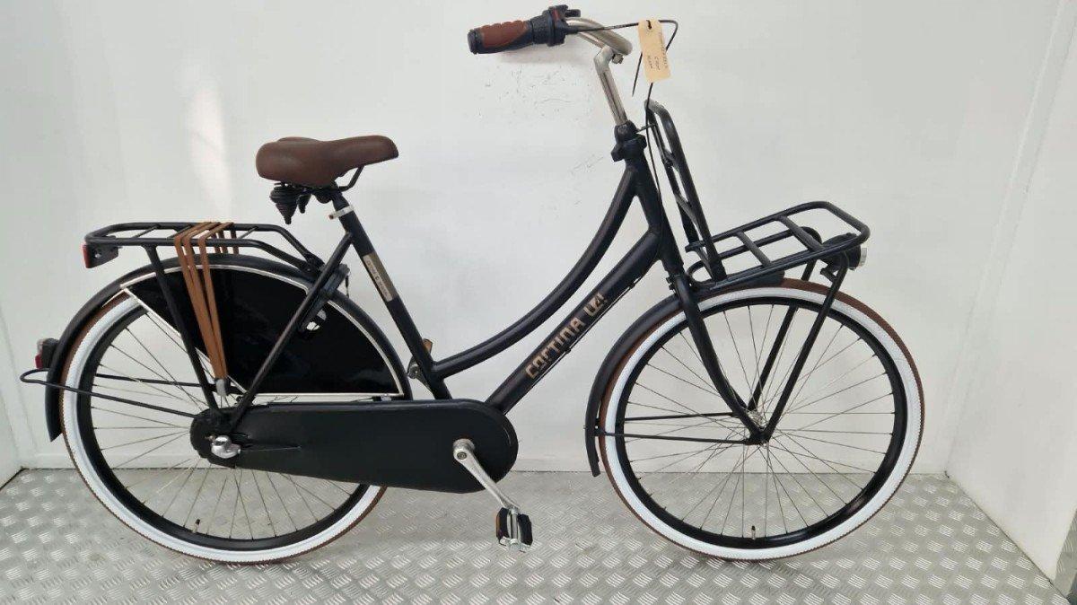 Cortina U4 transportfiets 57 cm in zwart, tweedehands
