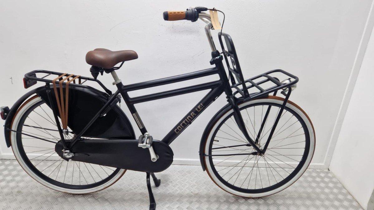 Cortina U4 transportfiets 50cm zwart tweedehands vooraanzicht