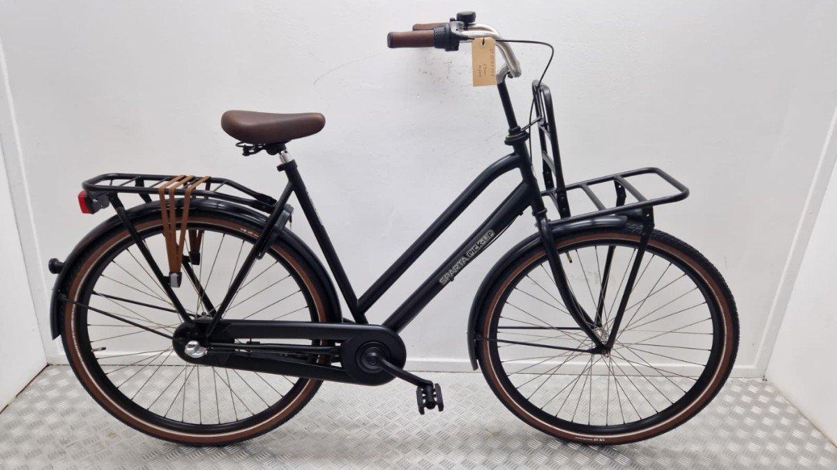 Sparta Pick Up 3V zwarte transportfiets, 57 cm, vooraanzicht