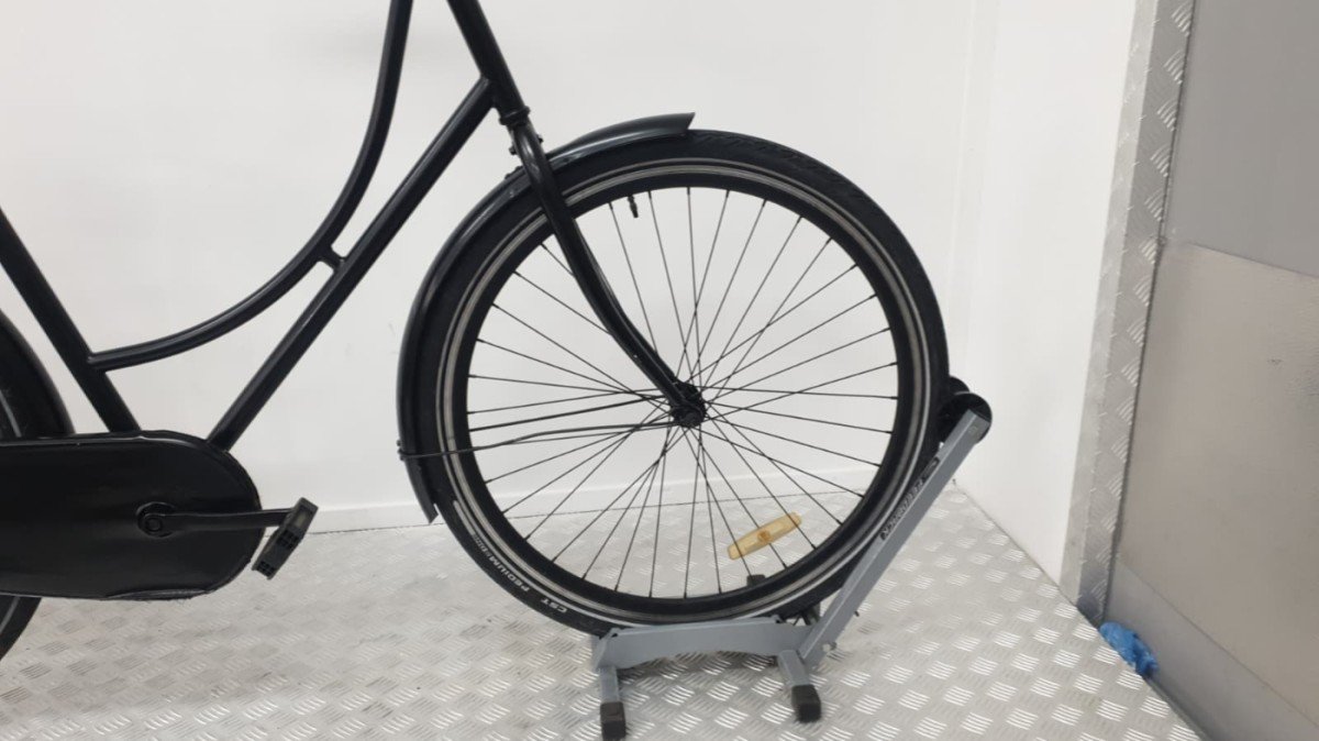 Merkloos Omafiets | Gebruikt | 3 Maanden Garantie | Dames-57 cm-Zwart - Afbeelding 3