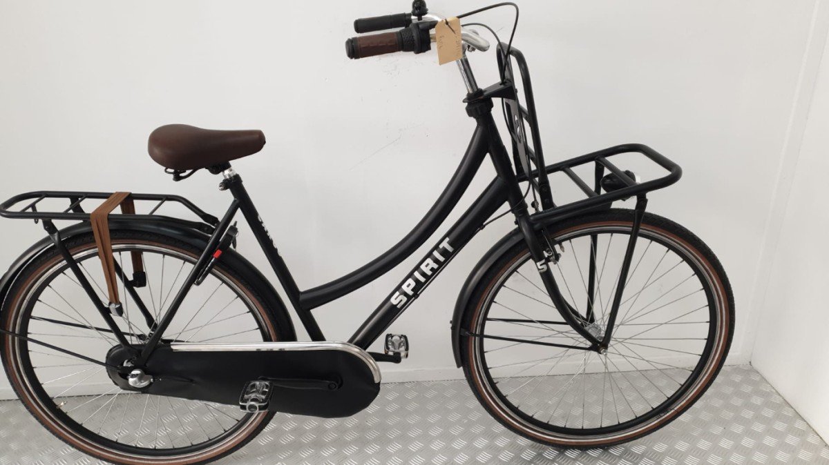Spirit Transportfiets cargo| Gebruikt | 3 maanden garanti-57 cm-Zwart