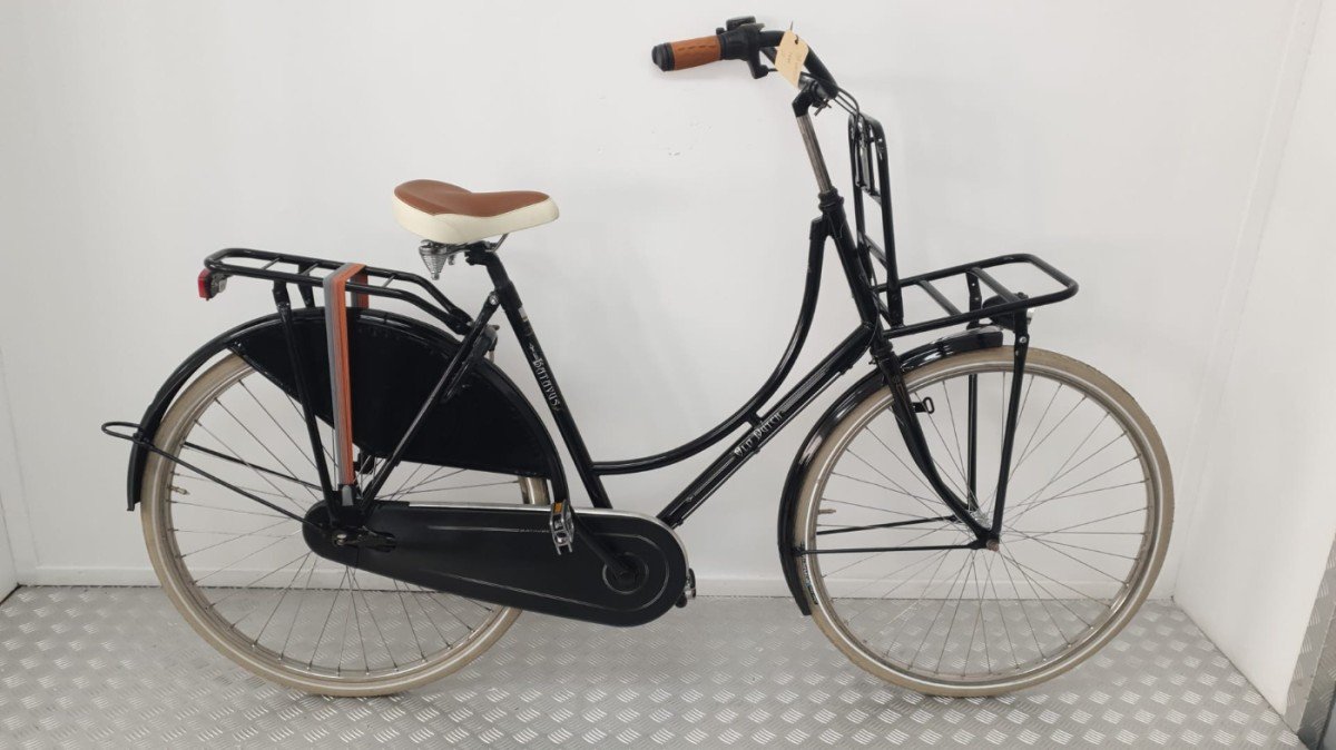 Batavus Old Dutch | Gebruikt | 3 Maanden Garantie | 28 inc-56 cm-Zwart
