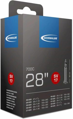 Schwalbe BI0402A Bib 28x5/8- SV17 47-622 FV-28"-Zwart